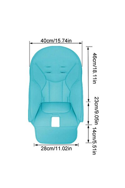 Choice غطاء كرسي طعام أزرق من الجلد الصناعي، غطاء كرسي طعام للأطفال، غطاء مقع...