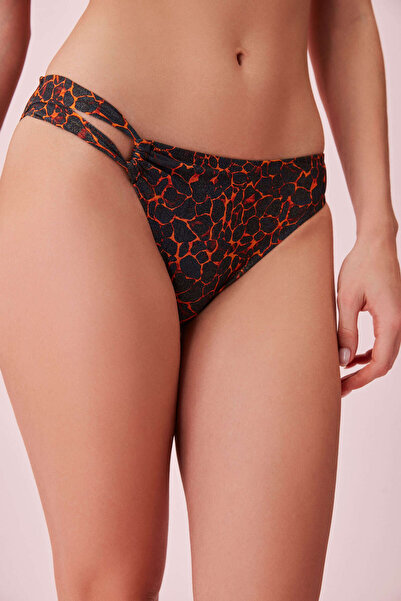 SUWEN Agatha Yanı Detaylı Parlak Bikini Alt