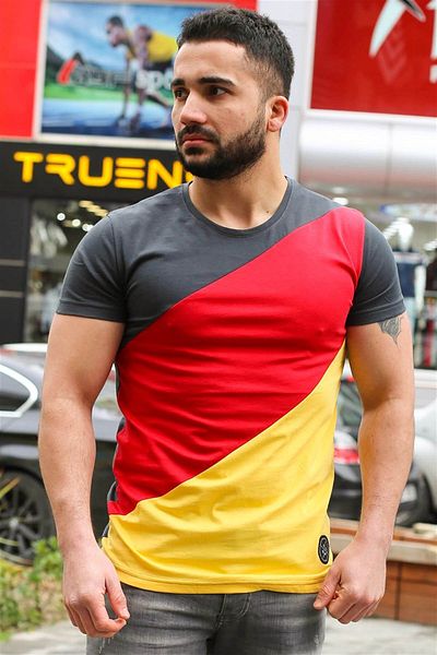 Madmext T-Shirt Color Block Smoked 3018