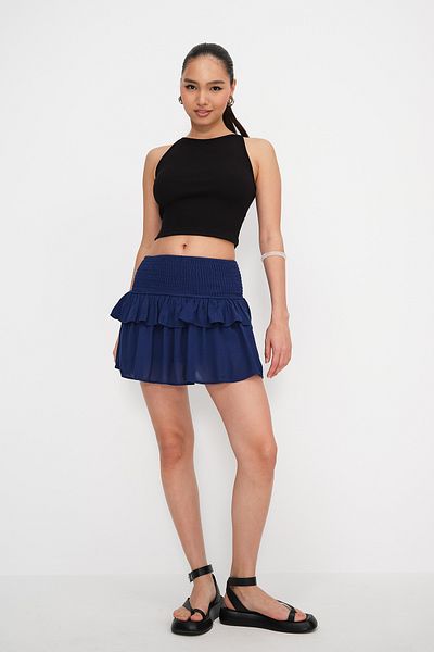 Addax Frilly Mini Skirt E16568