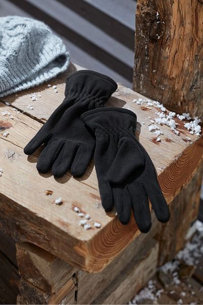 Tchibo Women Microfleece Gloves, Black