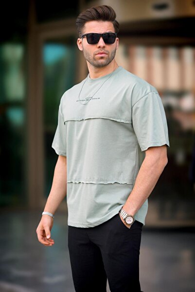 Madmext Πράσινο μπλουζάκι με στάμπα με λαιμόκοψη 7017