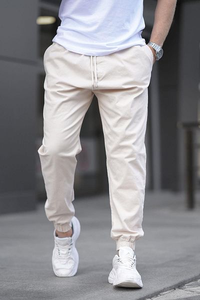 Madmext Bézs Relaxed Jogger nadrág 6853