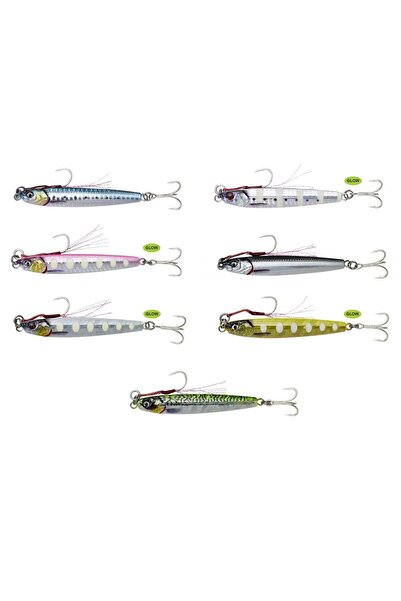 Genel Markalar 3d Jig Minnow 15 Gr 6,8 Cm Metal Jig Yem Bone White Glow