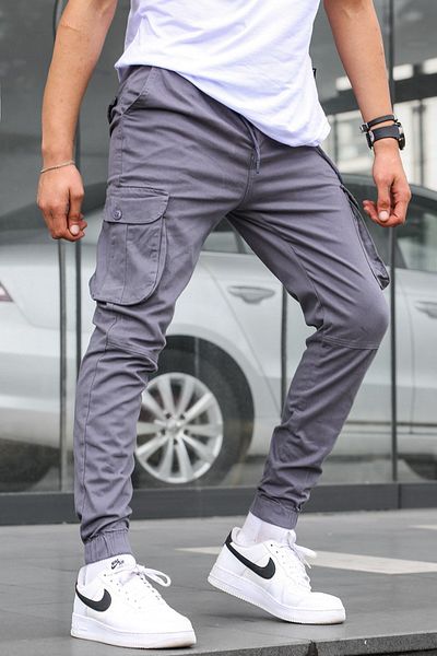 Madmext Smoked Slim Fit Jogger Trousers 5740