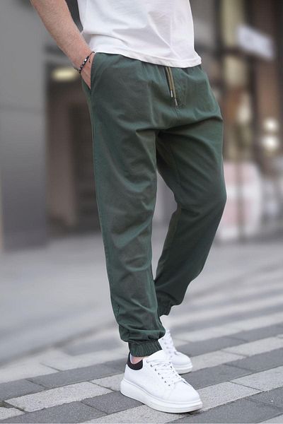Madmext Khakifarbene, entspannte Jogginghose 6853
