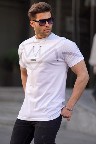 Madmext 5369 Modell Weißes T-Shirt
