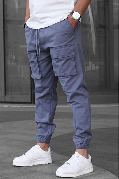 Madmext Smoked Cargo Pocket Men's Jogger Pants 6812