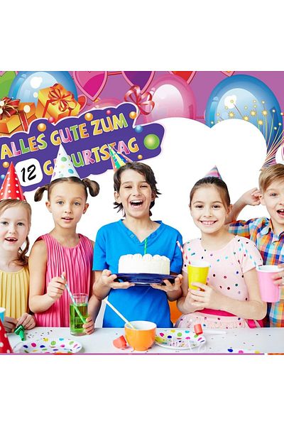 Aot Birthday photo backdrop Aot, vinyl, multicolor, 200 x 150 cm