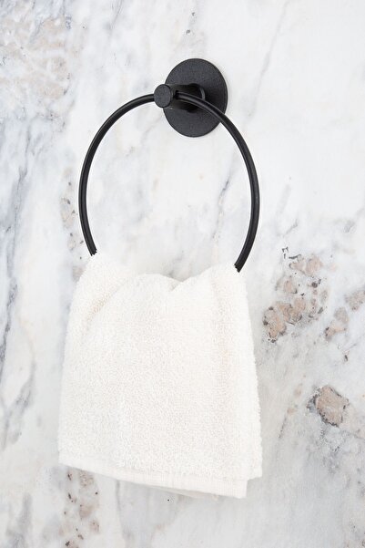 MultiStore Black Round Adhesive Long Towel Holder Ring Towel Holder Wc Outdoor Toilet Roll Holder Roll Towel Holder