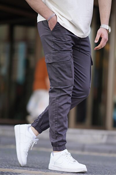 Madmext Smoked Cargo Pocket Jogger Trousers 5437