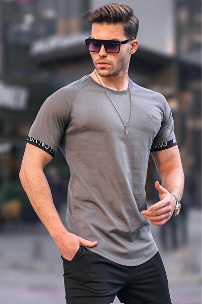 Madmext تي شيرت رجالي مدخن أساسي