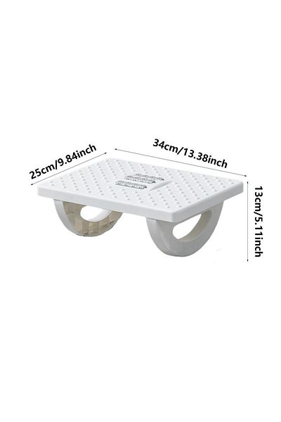 Choice WHITE Portability Foot Rest Under Desk Footrest Ergonomic Foot Stool with Massage Rollers Foot Rest