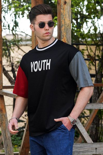 Madmext Ανδρικό μαύρο T-shirt 5214