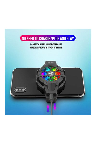 Generic HXSJ Portable Mobile Phone Heat Dissipation Clip Black