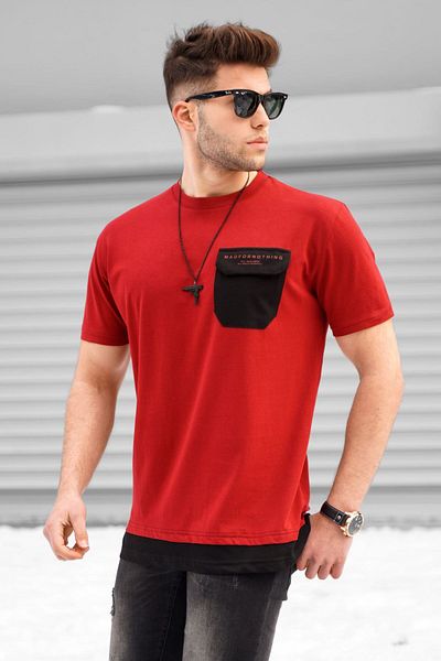 Madmext Ανδρικό μπλουζάκι Claret Red 5386
