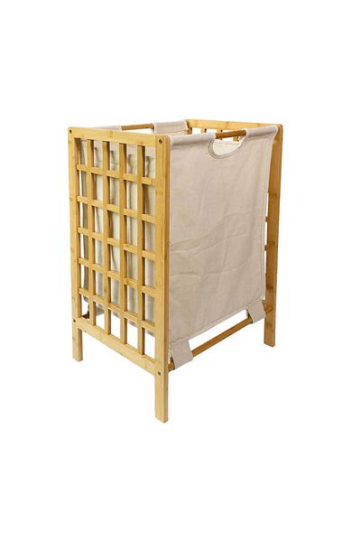 Homelux Bamboo laundry basket, 65.5x34x42.5 cm, natural