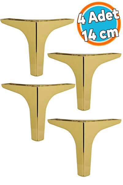 NZB Mobilya Kanepe Sehpa TV Ünitesi Koltuk Ayağı 14 cm Gold Altın Baza Ayak 4...