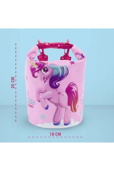 Perletti Waterproof beach bag for children, unicorn pattern, 25x18 cm, Perletti, 5l