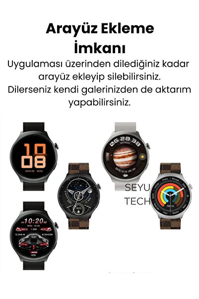 SEYUTECH Sw Pro Suit Akıllı Saat 7 Kordon Hediyeli