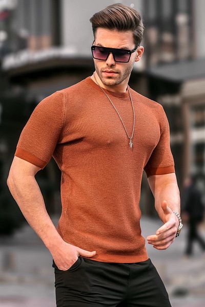 Madmext Ανδρικό πλεκτό T-Shirt 5076
