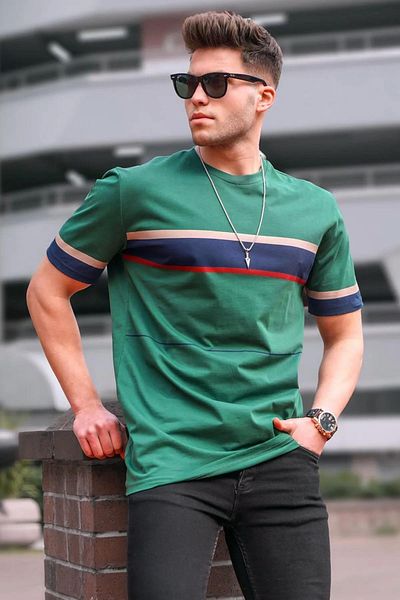 Madmext Tricou verde pentru bărbați 5372