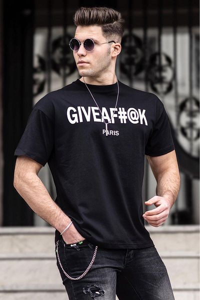 Madmext Ανδρικό μαύρο T-shirt 4969