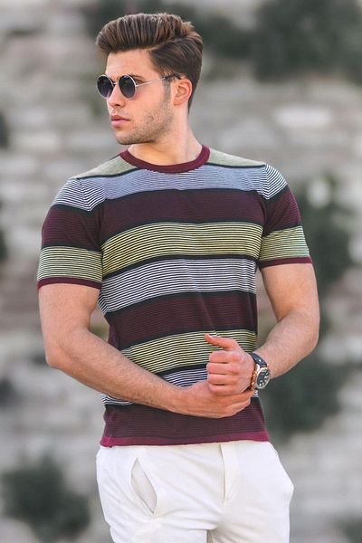 Madmext Ανδρικό μπλουζάκι Claret Red 5121