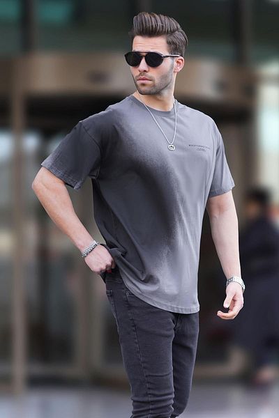 Madmext Ανδρικό T-Smoked Printed Crew Neck T-shirt 7028