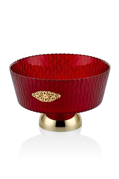 SETABIANCA Metal Leg Presentation Plate Red 21*21*13 cm