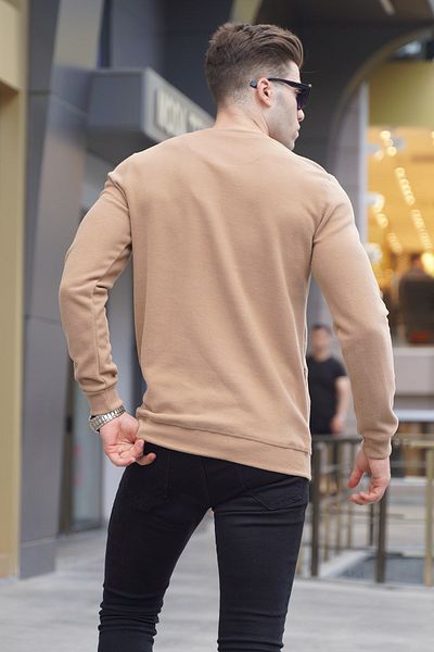 Madmext Πλεκτό πουλόβερ Biscuit Basic Crew Neck 5965