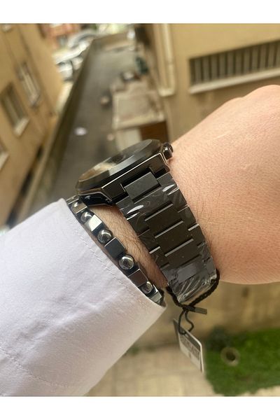 Reward Men's Black Steel Wrist Watch