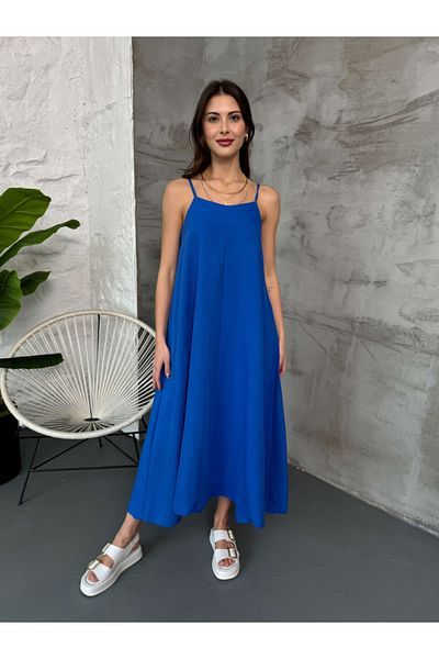 Elif Özbey Butik Rochie Saks cu bretele