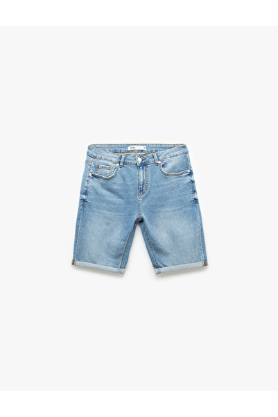 Koton Oversize Kot Şort Bermuda Cep Detaylı Pamuklu
