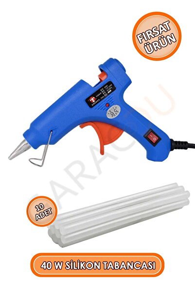 garaccu Kaliteli Anahtar Korumalı 40W Kalın Sıcak Silikon Tabancası + 10 Adet...