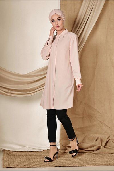 Alvina Classic Tunic with Brooch Detail 4885
