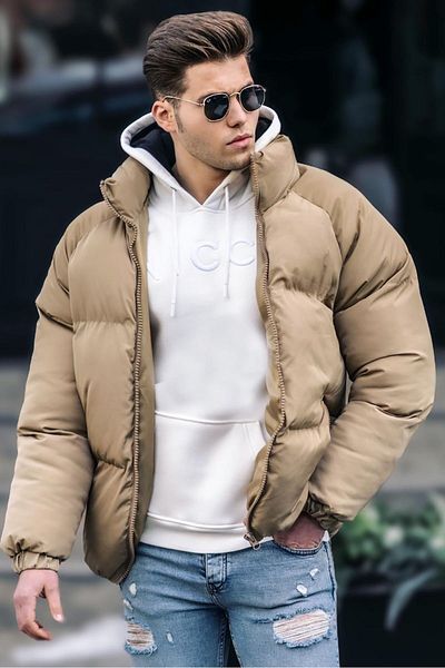 Madmext Beige Pufferjacke 5064
