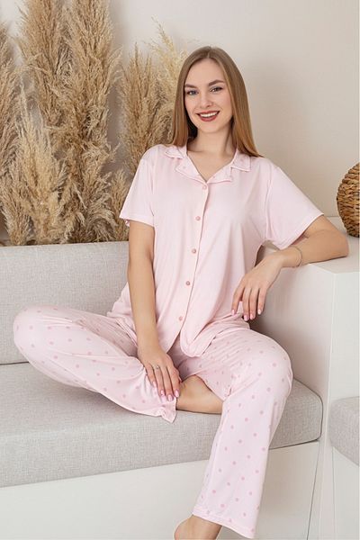 Farya Home Mother Daughter Combination Short Sleeve Patterned Shirt Pajama Set (Mother and Daughter Sold Separately)
