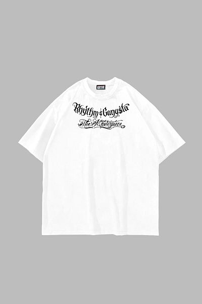 Bak Moda Το Masterpiece Graffity Printed Oversize Unisex Λευκό Tshirt
