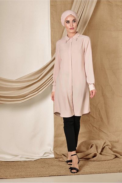 Alvina Classic Tunic with Brooch Detail 4885