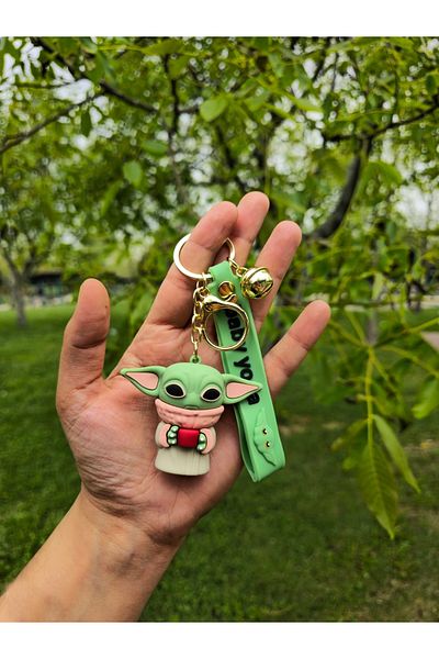 MODAM DENSTINY Üks Large Size Baby Yoda Characters Silicone Keychain and Bag Accessory