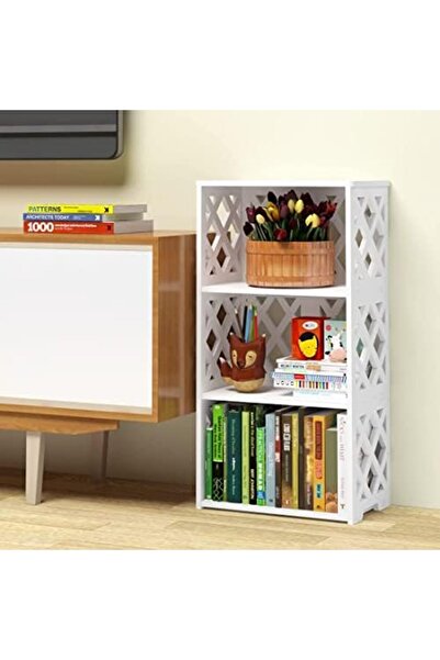 Generic 3-tier White Kids Small Bookshelf With Open Shelves For Bedroom, Living Room, Bathroom Or Office