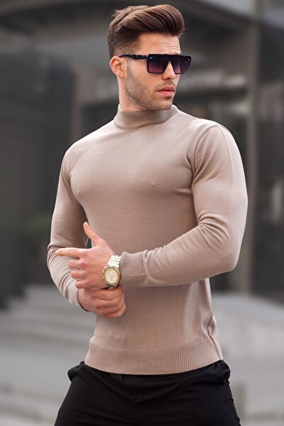 Madmext Mink Slim Fit Half Turtleneck Men's Knitwear Sweater 6343