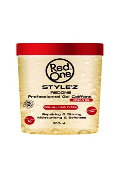 Red One جل الشعر الاحترافي ريد ون ستايلز بزيت الأرغان 910 مل - ثبات قوي ولمعان يدوم طويلاً