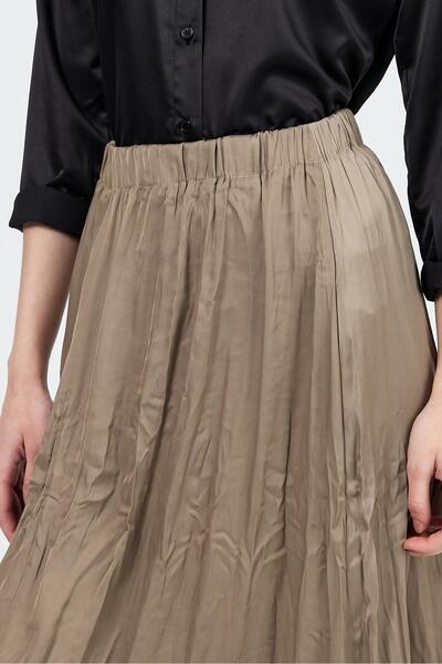 Rays Хакі Крашлі Зморшкувата Тканина Спідниця 9470