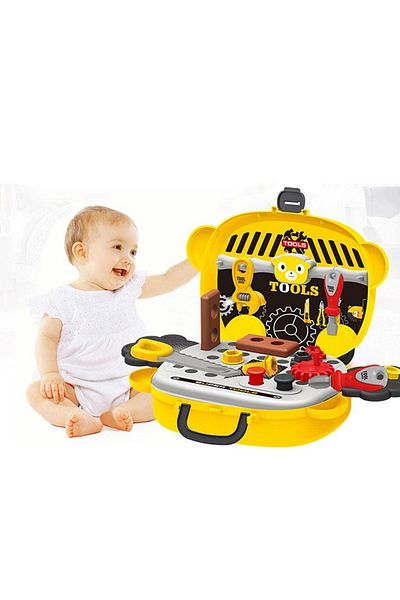 Generic Kids Mechanical Tool Set Portable Suitcase – Pretend Play Mechanic Toy Kit for Toddlers and Boys