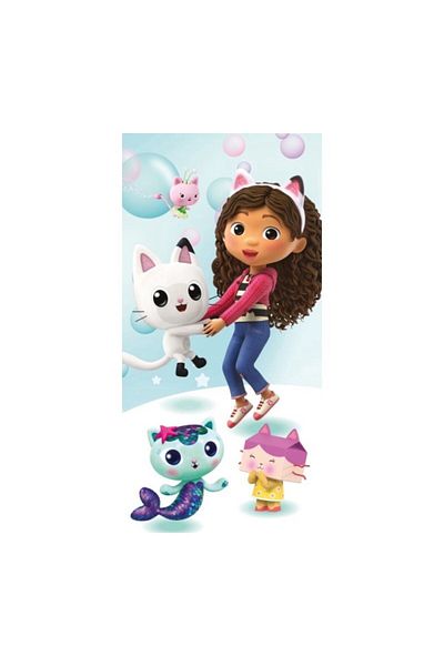 Gabby's Dollhouse Children's bath towel, Cotton, 70x140cm, Multicolor, Gabby's Dollhouse