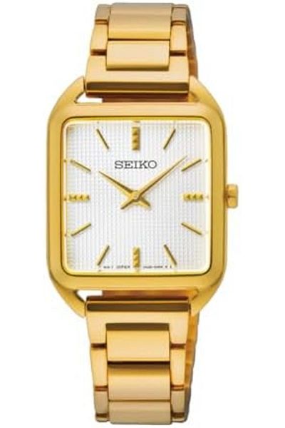 Seiko Essentials Quartz Gold Dial Ladies Watch SWR078