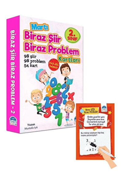 Generic Brand 2. Sınıf Biraz Şiir Biraz Problem Kartları - Yaz Sil Kalemli