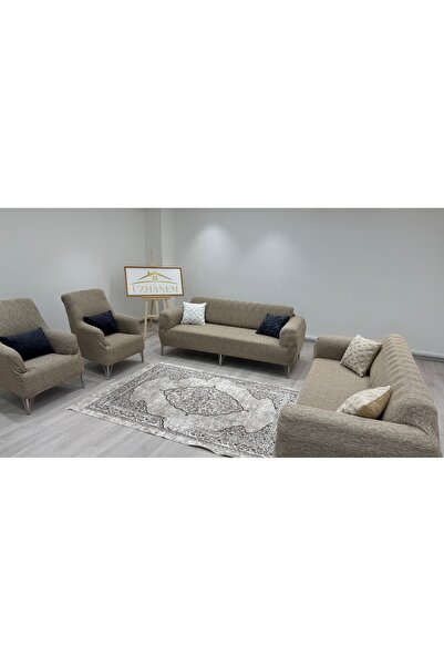 uzhanem Set de huse de canapea din bumbac flexibil Jacquard 3+3+1+1 - elastic elastic